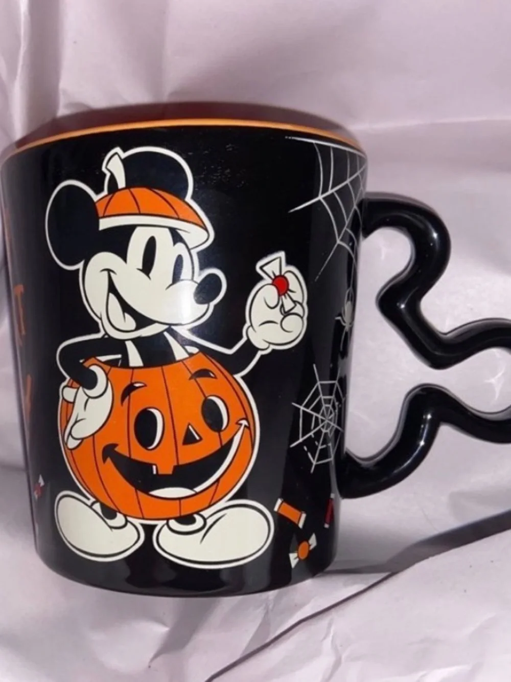 Disney Halloween Black & Orange Mickey & Minnie Mug